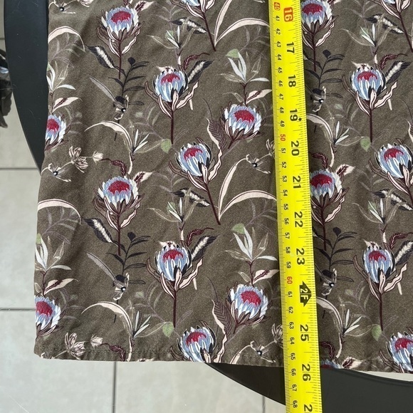 The Drop Cottage Core Olive Floral Ruffle Blouse by Ashley Robertson  XL NWT - Picture 13 of 16